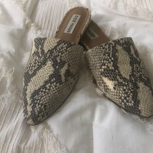 Snakeskin mules